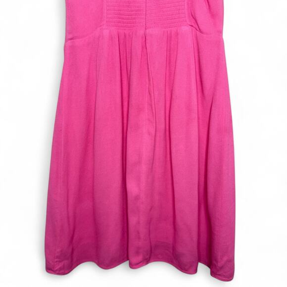 Aritzia Sun·deh Pink Cowl Neck Mini Dress 2XS Smocked Back Y2K Party Barbie - Picture 4 of 10